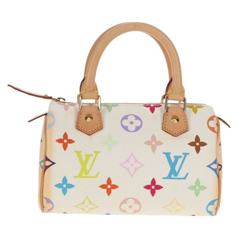 【日本直送】路易威登 Monogram 多色迷你 Speedy 手提包白色 M92645 正品 143167A-12
