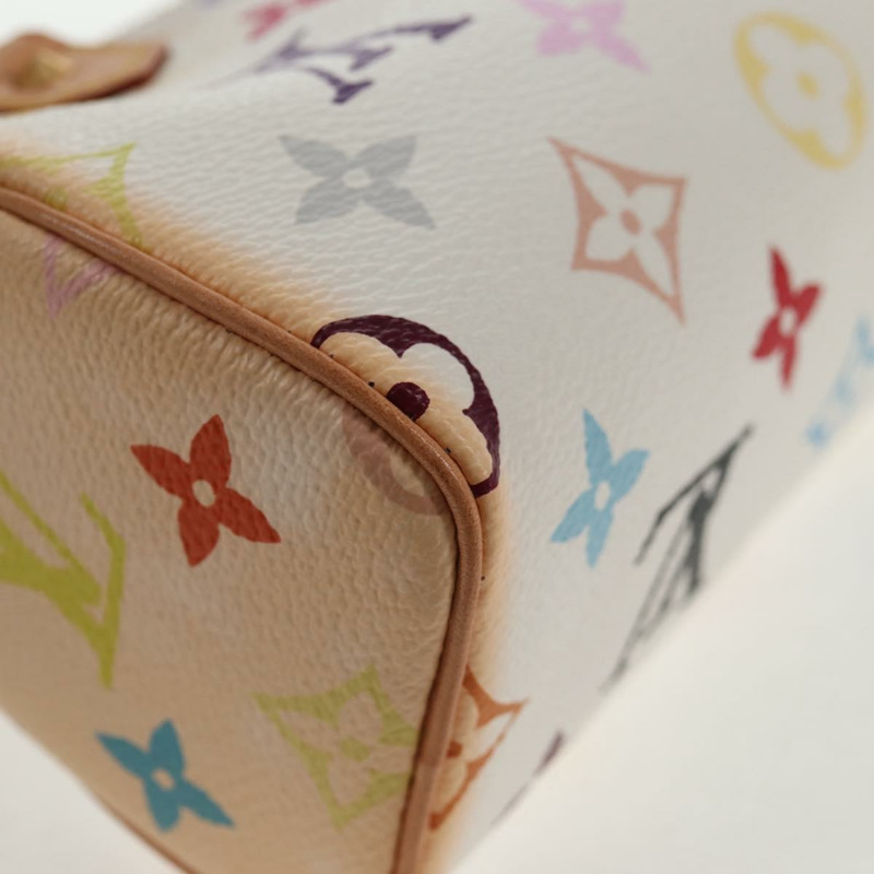 【日本直送】路易威登 Monogram 多色迷你 Speedy 手提包白色 M92645 正品 143167A-14