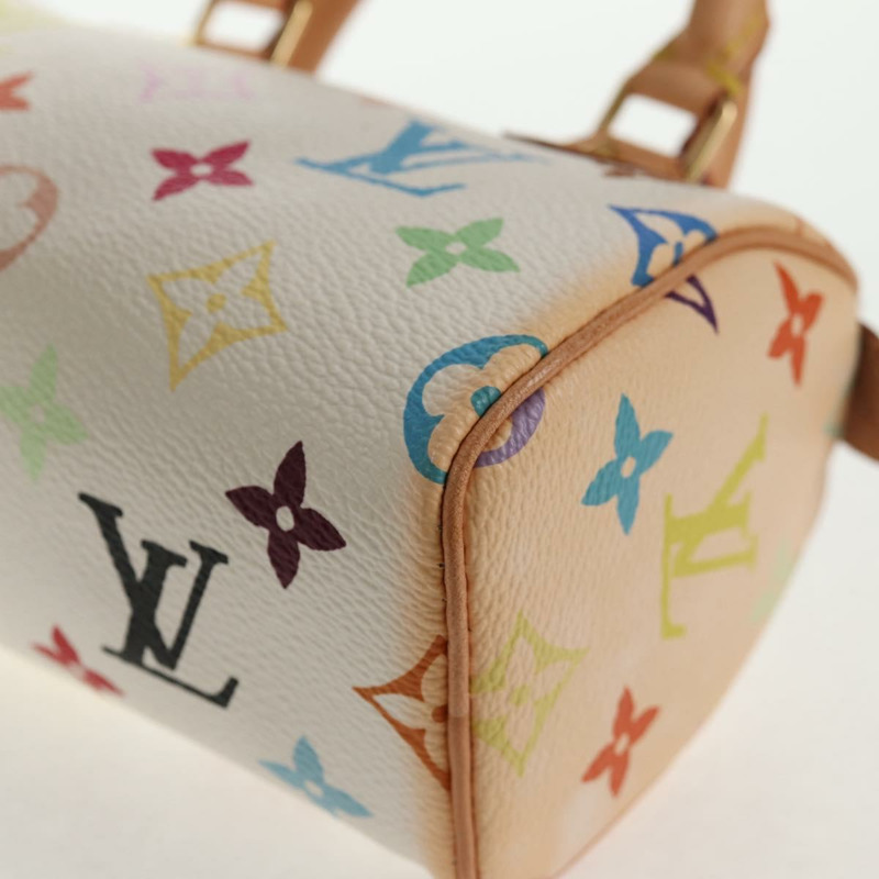 【日本直送】路易威登 Monogram 多色迷你 Speedy 手提包白色 M92645 正品 143167A-16