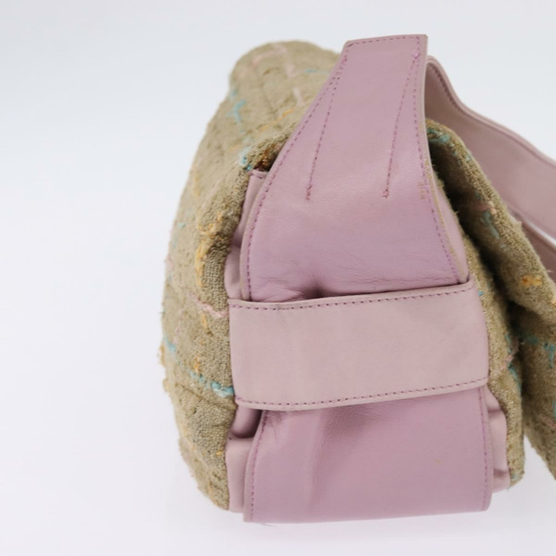 【日本直送】香奈兒 2.55 單肩包粗花呢米色金 CC 正品 BA5633-2
