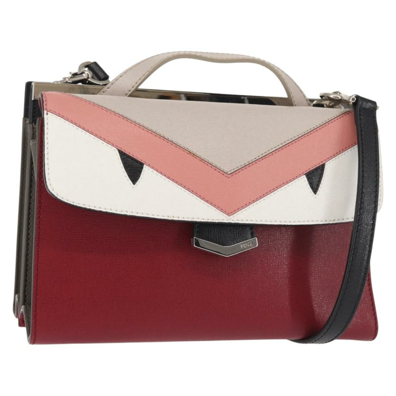 【日本直送】FENDI Demi Jour Bag Bugs Monster 手提包 皮革 2 款可選 紅色 銀色 正品 BA5782-0