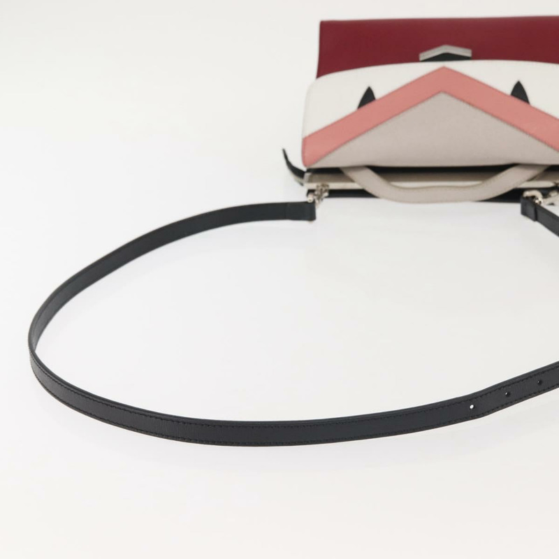 【日本直送】FENDI Demi Jour Bag Bugs Monster 手提包 皮革 2 款可選 紅色 銀色 正品 BA5782-6
