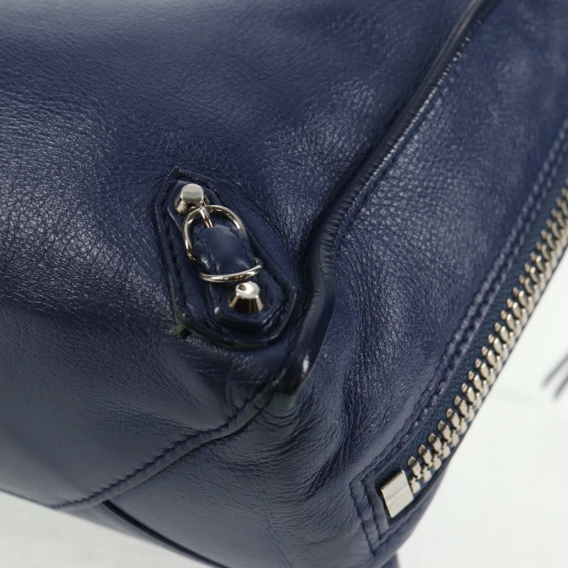 【日本直送】BALENCIAGA Paper 迷你手提包 皮革 2 向 藍色 銀色 357333 正品 BA5681V-16