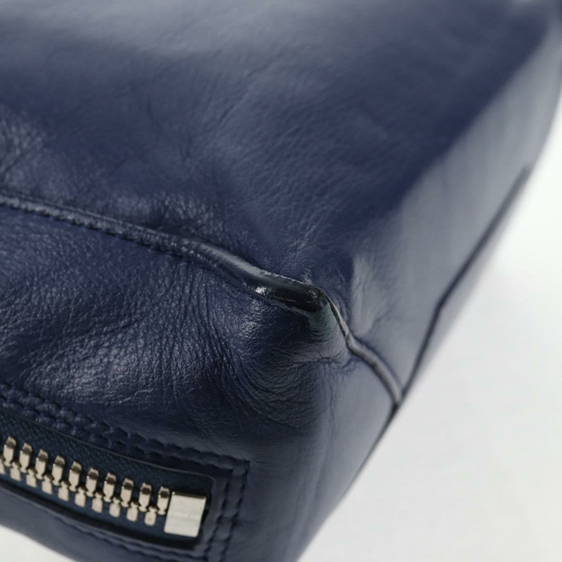 【日本直送】BALENCIAGA Paper 迷你手提包 皮革 2 向 藍色 銀色 357333 正品 BA5681V-17