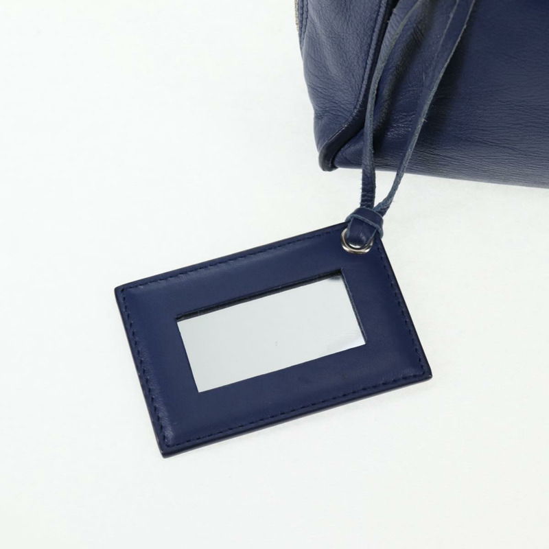【日本直送】BALENCIAGA Paper 迷你手提包 皮革 2 向 藍色 銀色 357333 正品 BA5681V-19