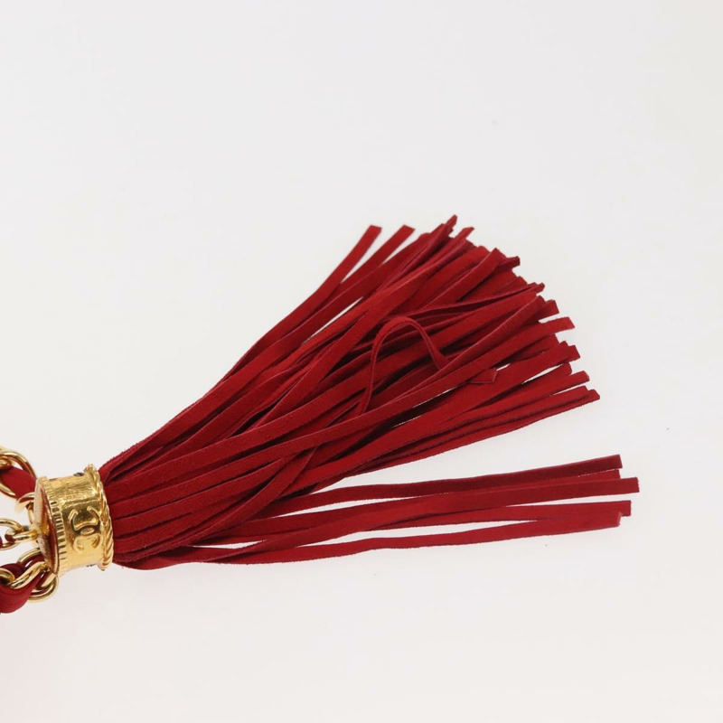 【日本直送】香奈兒 Matelasse 鏈條單肩包 絨面革 紅金 CC 正品 BA5777-17