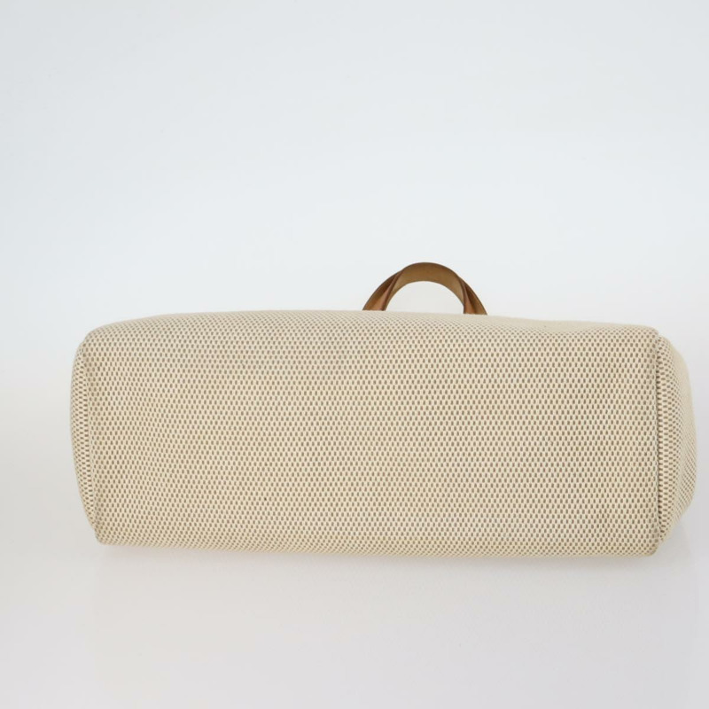 【日本直送】HERMES Her Bag Cabus GM 手提包帆布皮革米色正品 143299-4