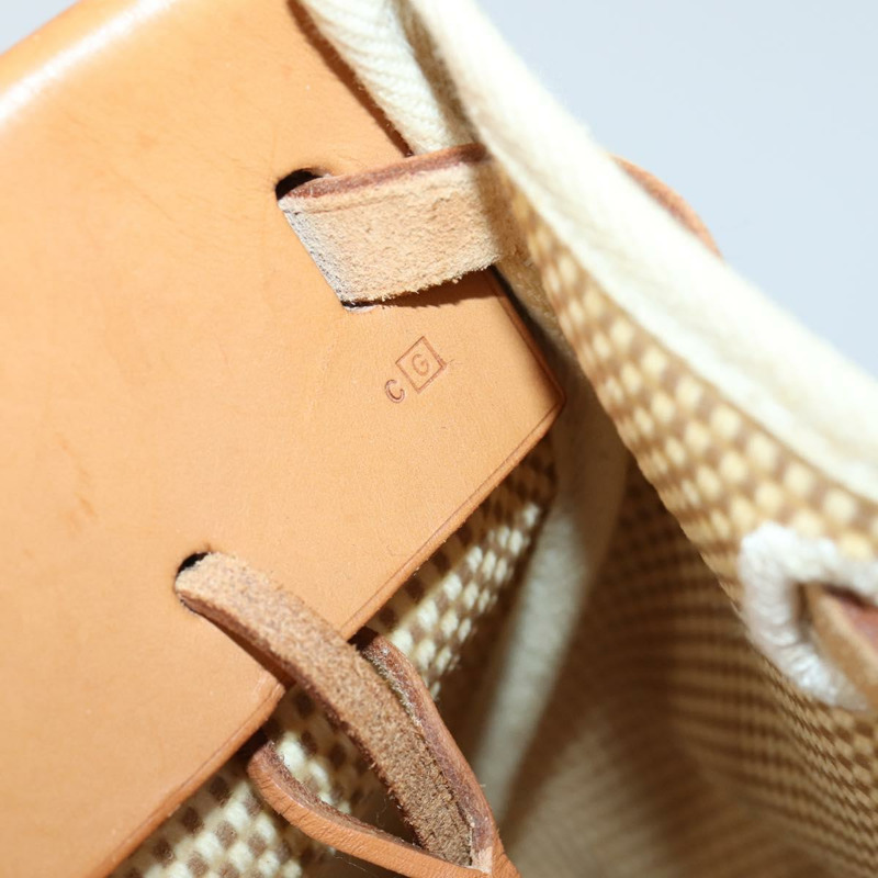 【日本直送】HERMES Her Bag Cabus GM 手提包帆布皮革米色正品 143299-11