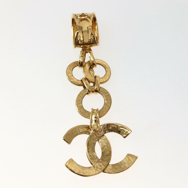 【日本直送】香奈兒耳環金屬金 CC 正品 BA5791V-2