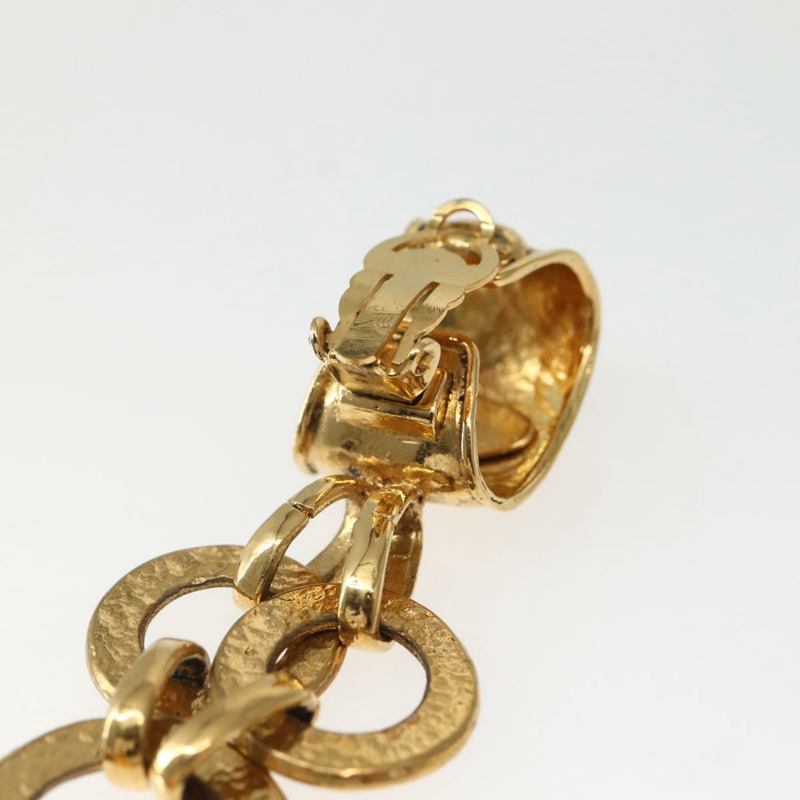 【日本直送】香奈兒耳環金屬金 CC 正品 BA5791V-6