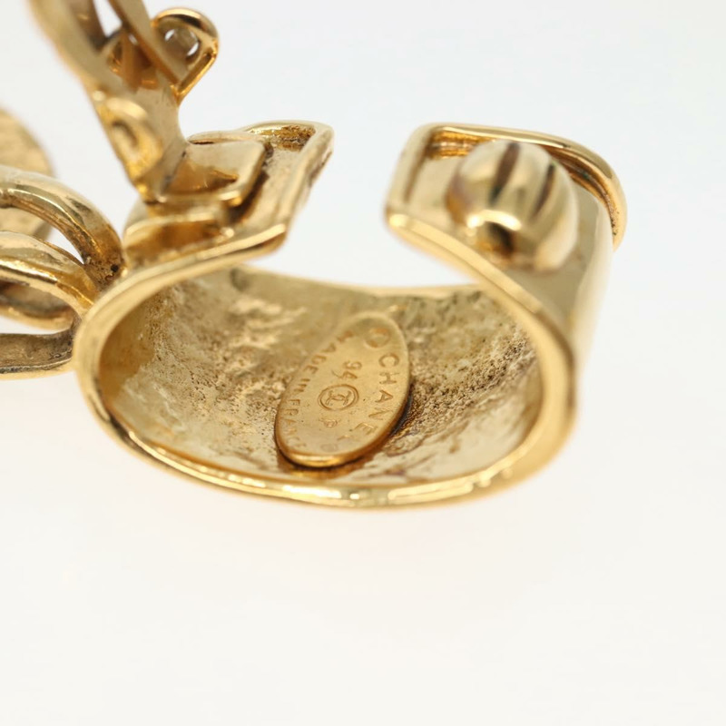 【日本直送】香奈兒耳環金屬金 CC 正品 BA5791V-11
