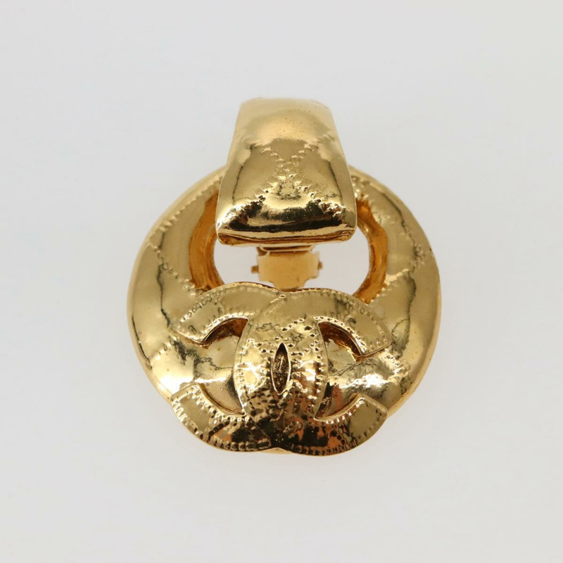【日本直送】香奈兒耳環金屬金 CC 正品 BA5792V-1