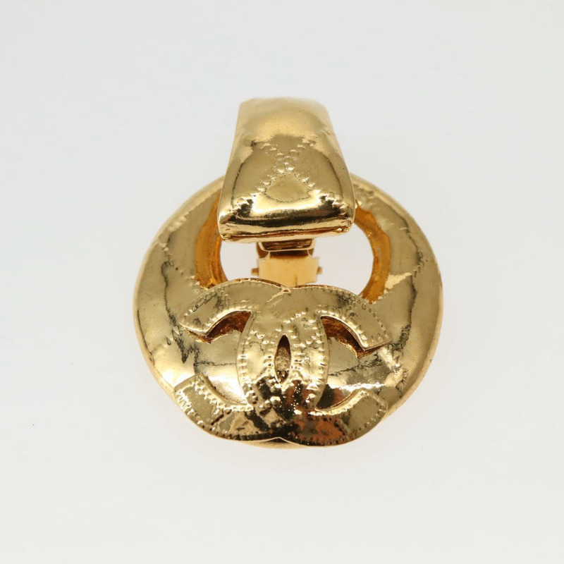 【日本直送】香奈兒耳環金屬金 CC 正品 BA5792V-7