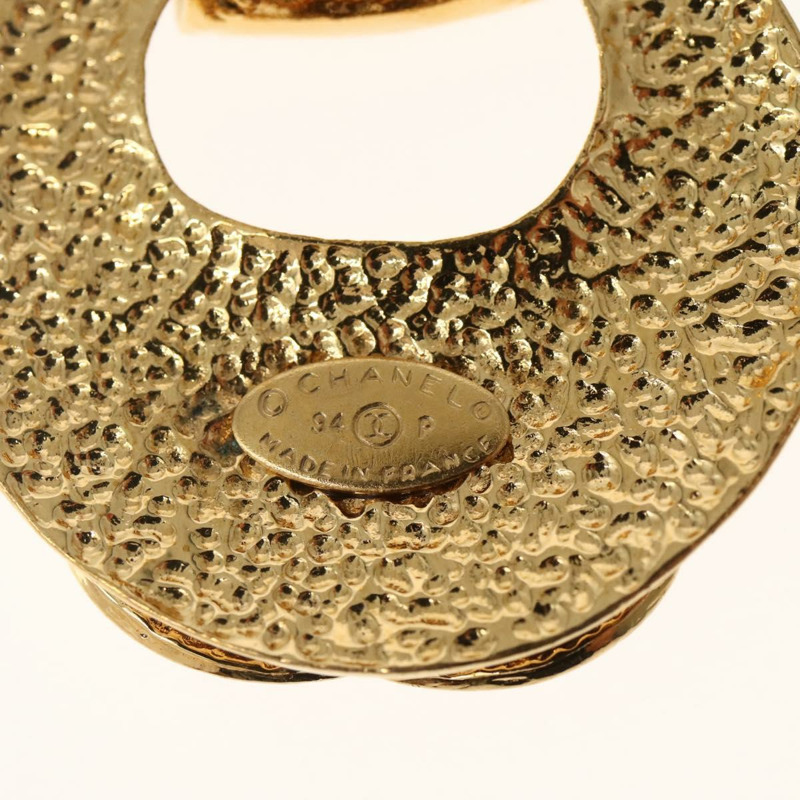 【日本直送】香奈兒耳環金屬金 CC 正品 BA5792V-12
