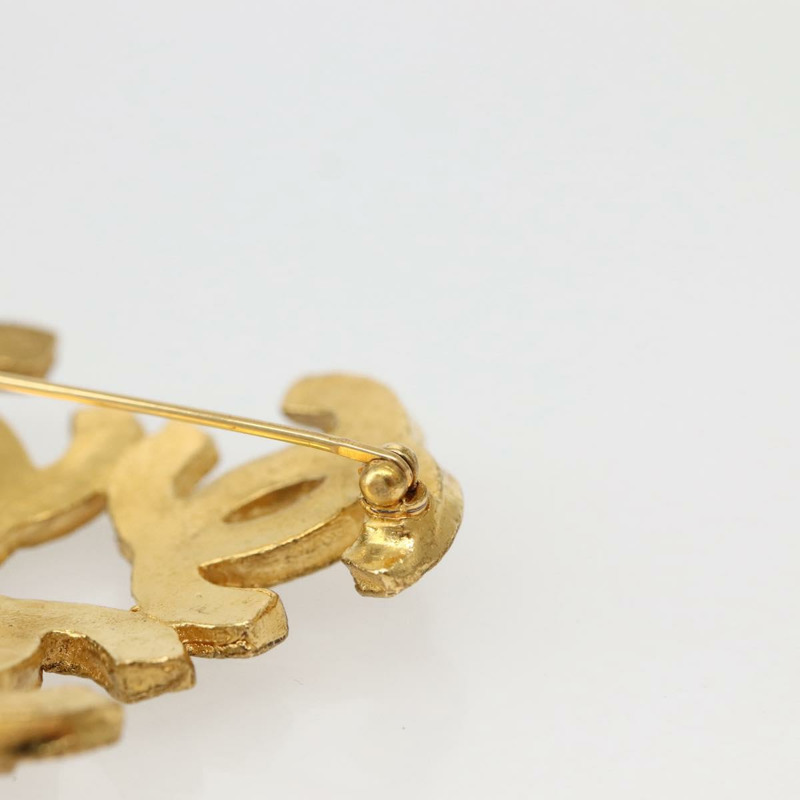 【日本直送】香奈兒三重可可胸針金屬金 CC 正品 BA5789V-6
