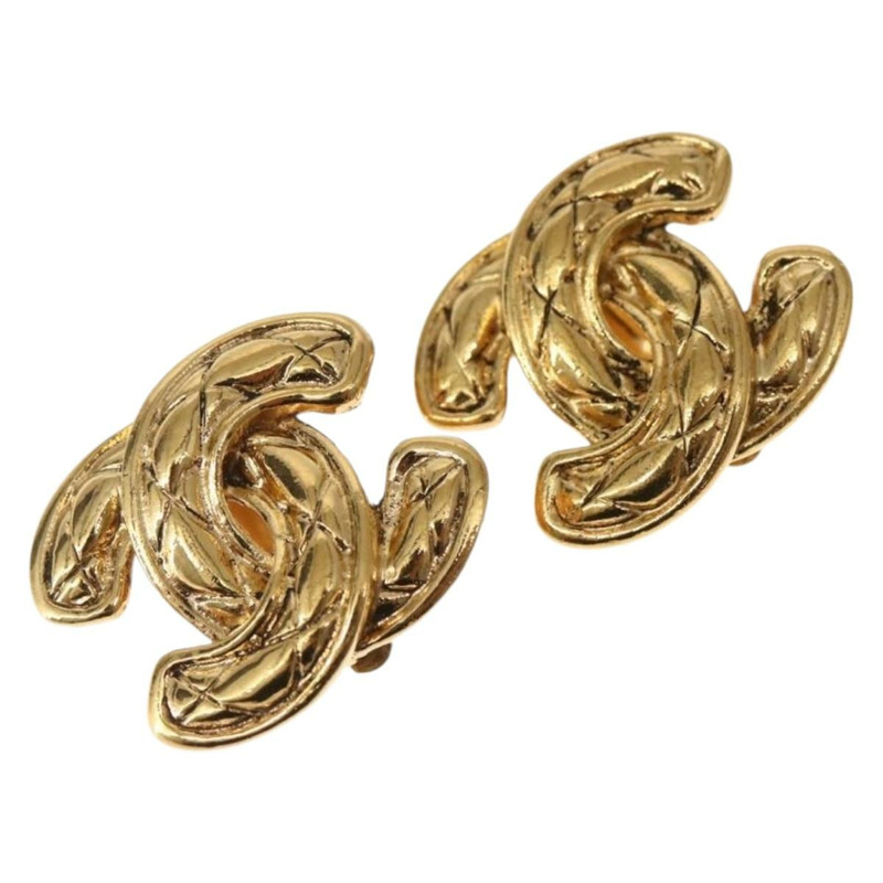 【日本直送】香奈兒耳環金屬金 CC 正品 BA5788V-0