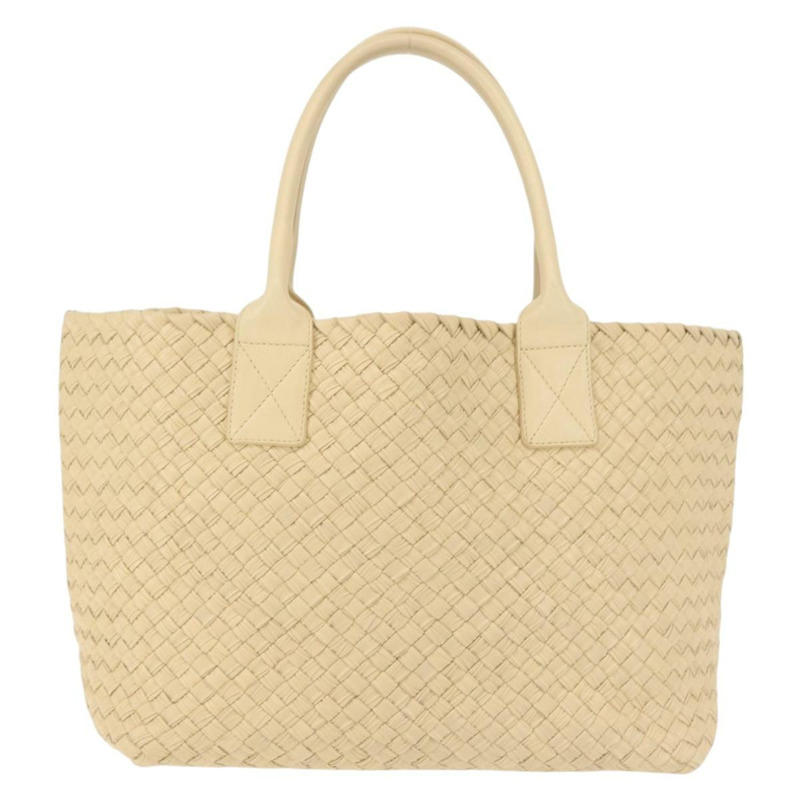 【日本直送】BOTTEGA VENETA INTRECCIATO Cabas 小號手提包 皮革 米色 141498 正品 BA5771-1