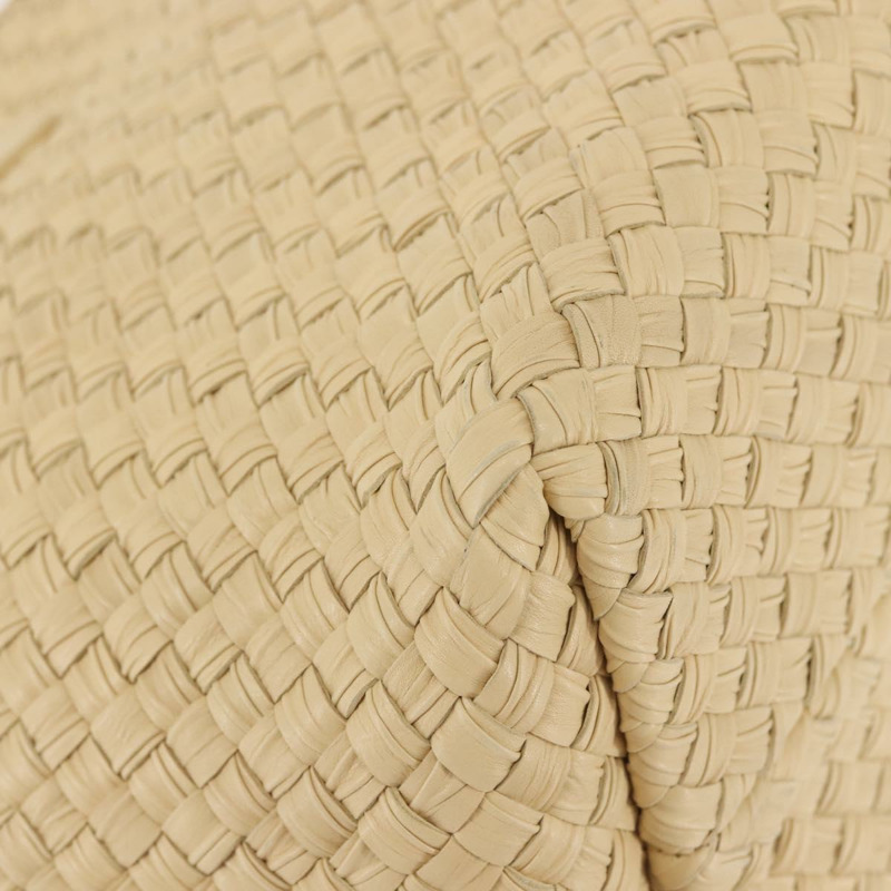 【日本直送】BOTTEGA VENETA INTRECCIATO Cabas 小號手提包 皮革 米色 141498 正品 BA5771-8