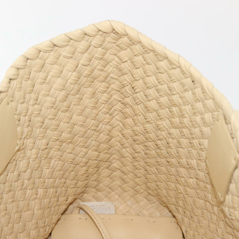 【日本直送】BOTTEGA VENETA INTRECCIATO Cabas 小號手提包 皮革 米色 141498 正品 BA5771-16