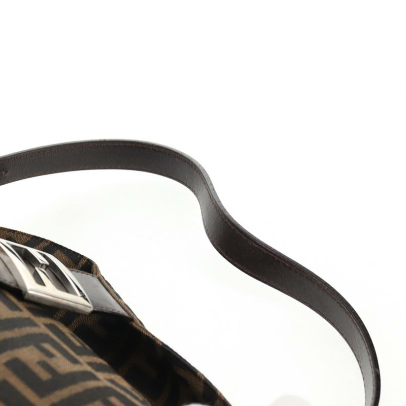 【日本直送】FENDI Zucca 帆布 Mamma Baguette 單肩包 黑棕色 正品 143821V-13