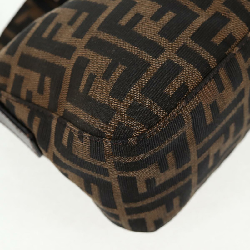 【日本直送】FENDI Zucca 帆布 Mamma Baguette 單肩包 黑棕色 正品 143821V-14