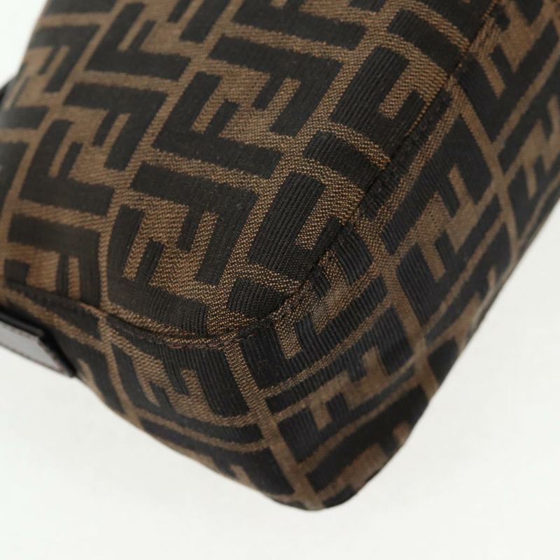 【日本直送】FENDI Zucca 帆布 Mamma Baguette 單肩包 黑棕色 正品 143821V-16