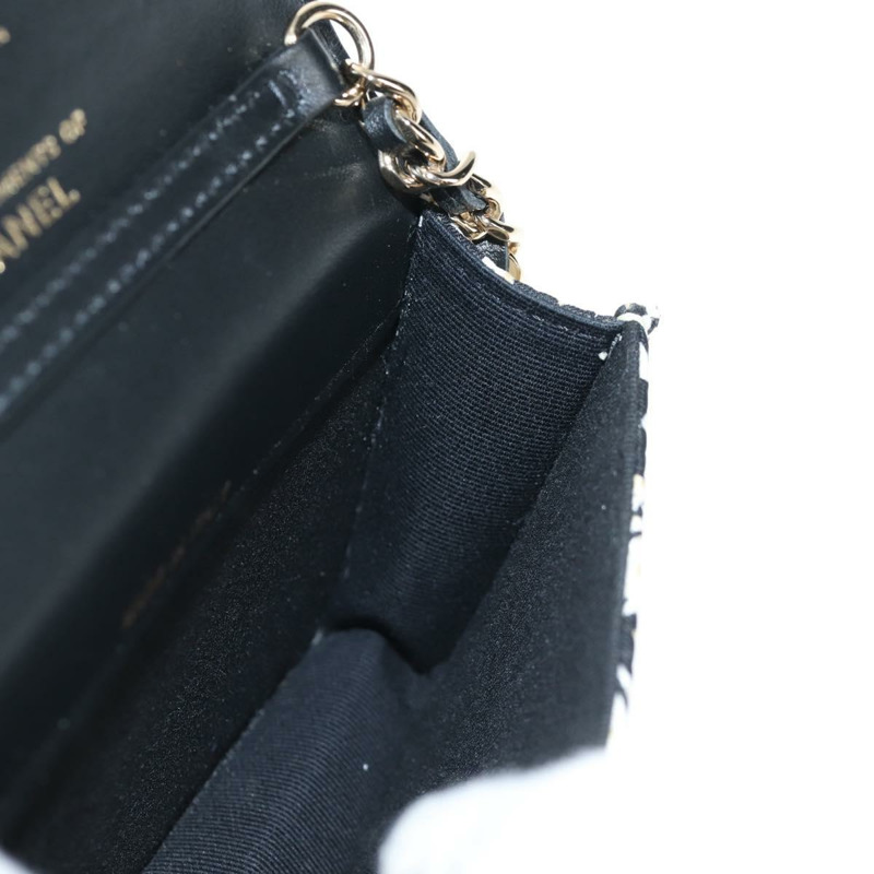 【日本直送】香奈兒 Matelasse 鏈條單肩包 帆布 米色金色 CC 正品 143514M-20