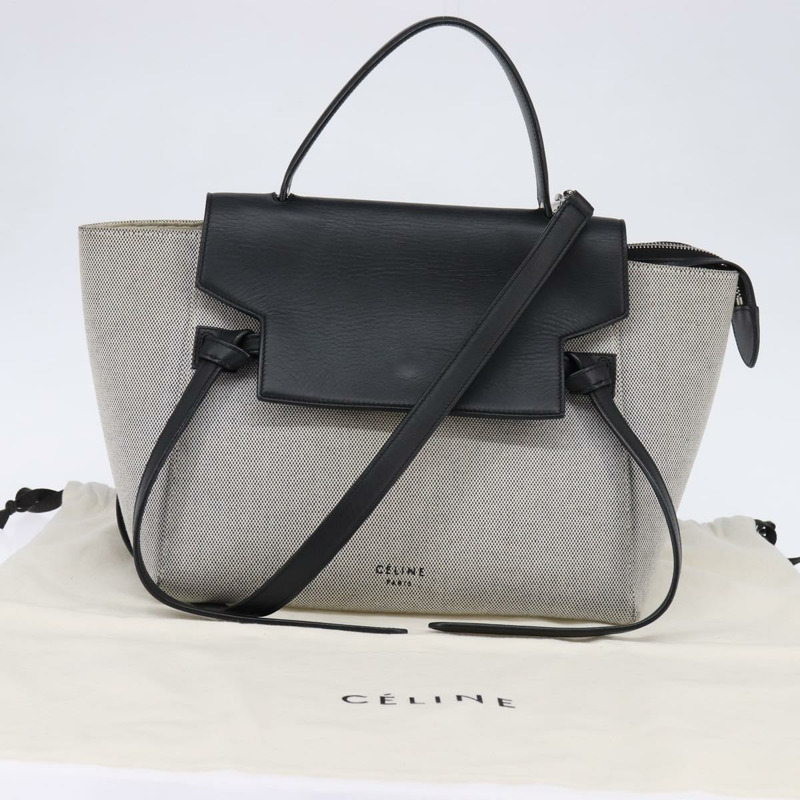 【日本直送】CELINE 腰包手袋帆布皮革灰色銀色正品 BA6188-11