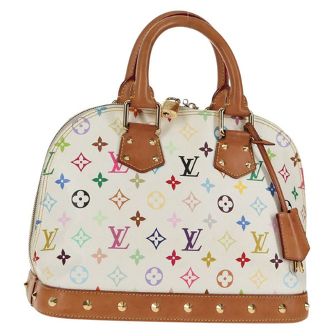路易威登 Monogram 多色 Alma 手提包白色 M92647 LV 授權 133443V