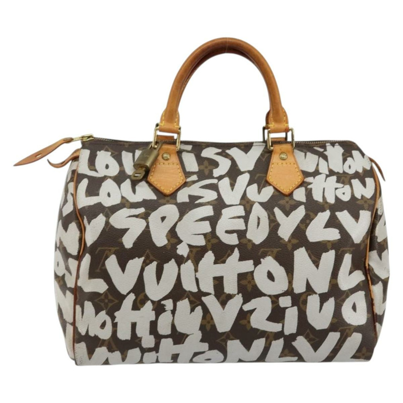 【日本直送】路易威登 Monogram Graffiti Speedy 30 手提包白色 M92195 LV 授權 144301V-1