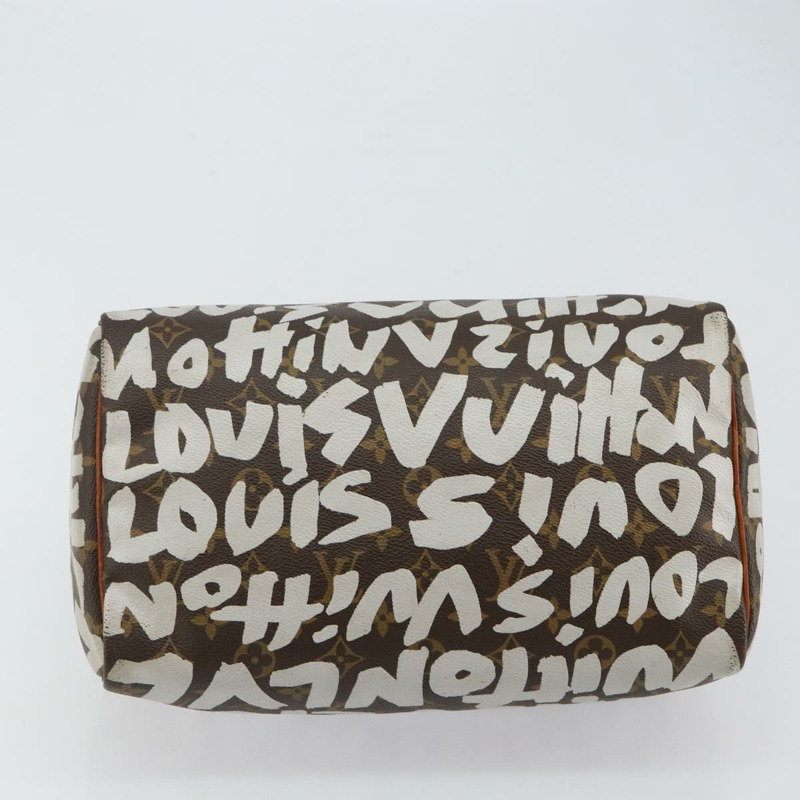 【日本直送】路易威登 Monogram Graffiti Speedy 30 手提包白色 M92195 LV 授權 144301V-4