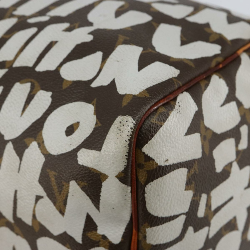 【日本直送】路易威登 Monogram Graffiti Speedy 30 手提包白色 M92195 LV 授權 144301V-14