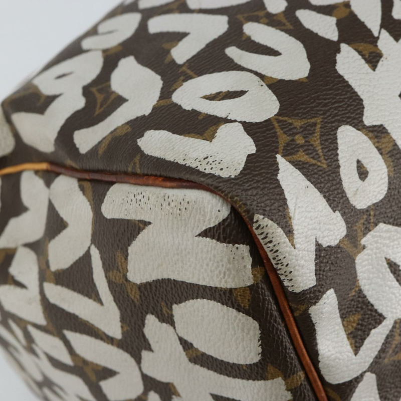 【日本直送】路易威登 Monogram Graffiti Speedy 30 手提包白色 M92195 LV 授權 144301V-15