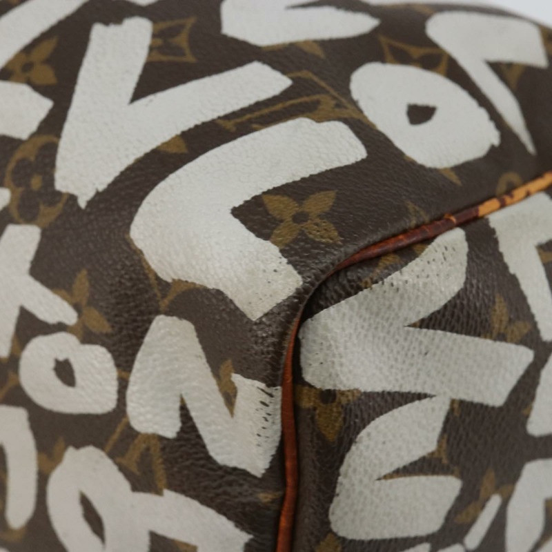 【日本直送】路易威登 Monogram Graffiti Speedy 30 手提包白色 M92195 LV 授權 144301V-16