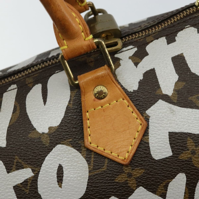 【日本直送】路易威登 Monogram Graffiti Speedy 30 手提包白色 M92195 LV 授權 144301V-18