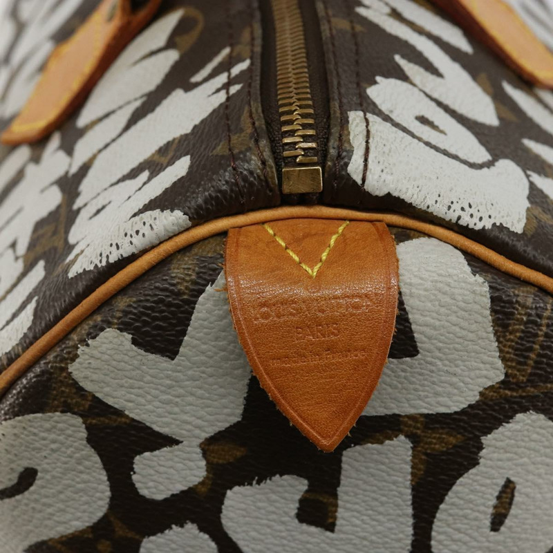 【日本直送】路易威登 Monogram Graffiti Speedy 30 手提包白色 M92195 LV 授權 144301V-19