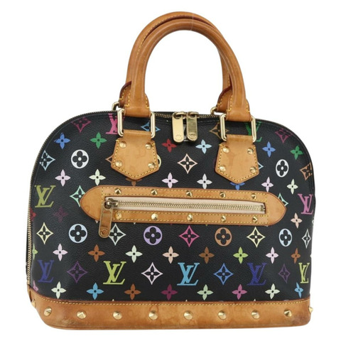路易威登 Monogram 多色 Alma 手提包 黑色 M92646 LV 授權 128178A