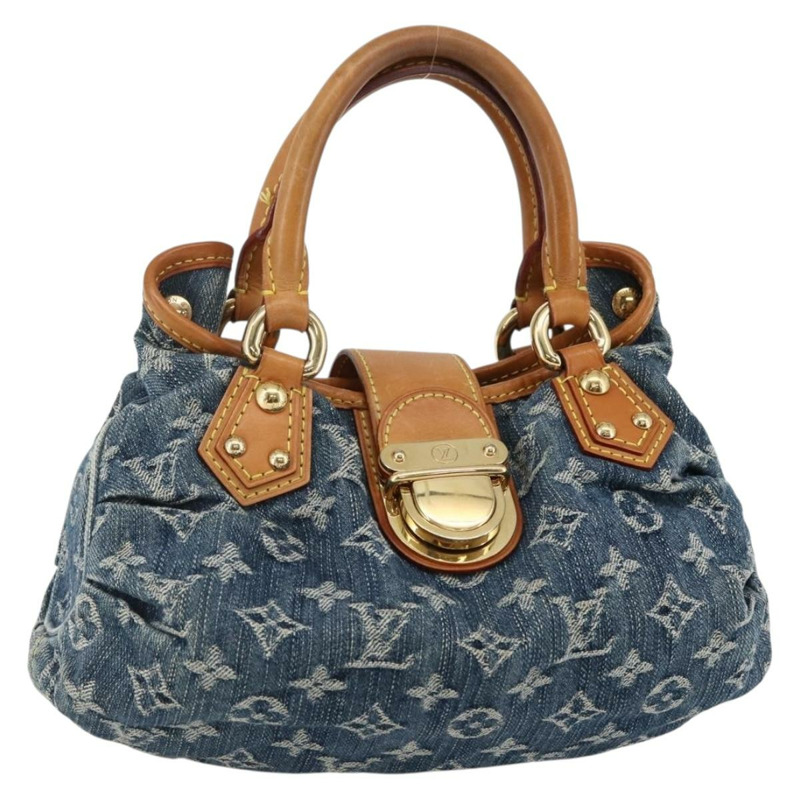 【日本直送】LOUIS VUITTON Monogram 牛仔布 Preity 手提包 藍色 M95020 LV 授權 128188V-0