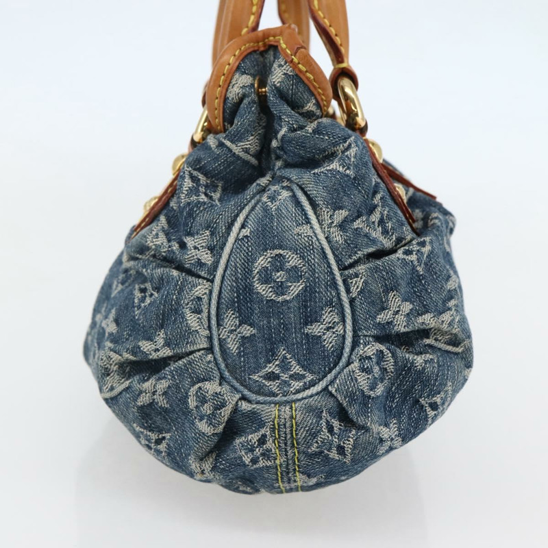 【日本直送】LOUIS VUITTON Monogram 牛仔布 Preity 手提包 藍色 M95020 LV 授權 128188V-3