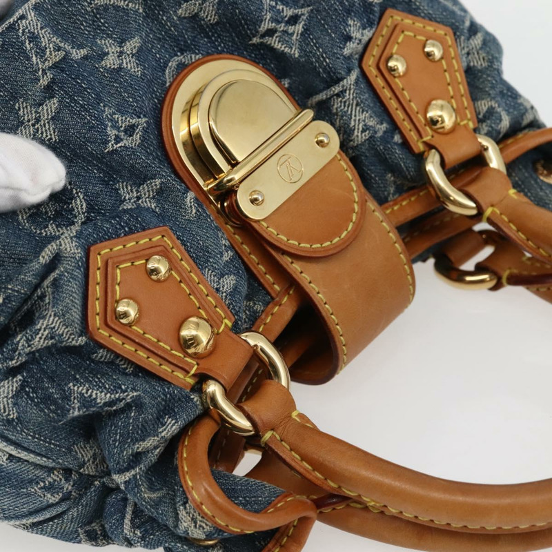 【日本直送】LOUIS VUITTON Monogram 牛仔布 Preity 手提包 藍色 M95020 LV 授權 128188V-5