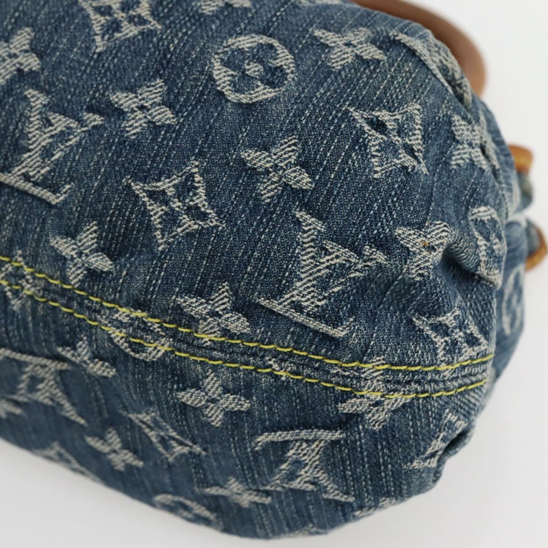 【日本直送】LOUIS VUITTON Monogram 牛仔布 Preity 手提包 藍色 M95020 LV 授權 128188V-8
