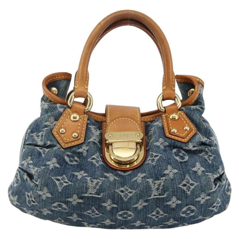【日本直送】LOUIS VUITTON Monogram 牛仔布 Preity 手提包 藍色 M95020 LV 授權 128188V-12