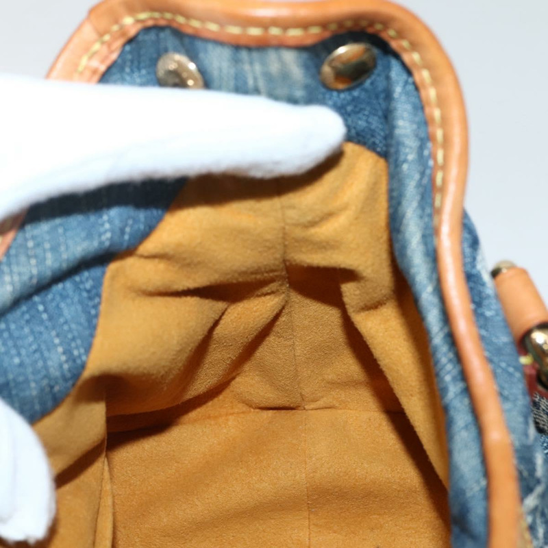 【日本直送】LOUIS VUITTON Monogram 牛仔布 Preity 手提包 藍色 M95020 LV 授權 128188V-18