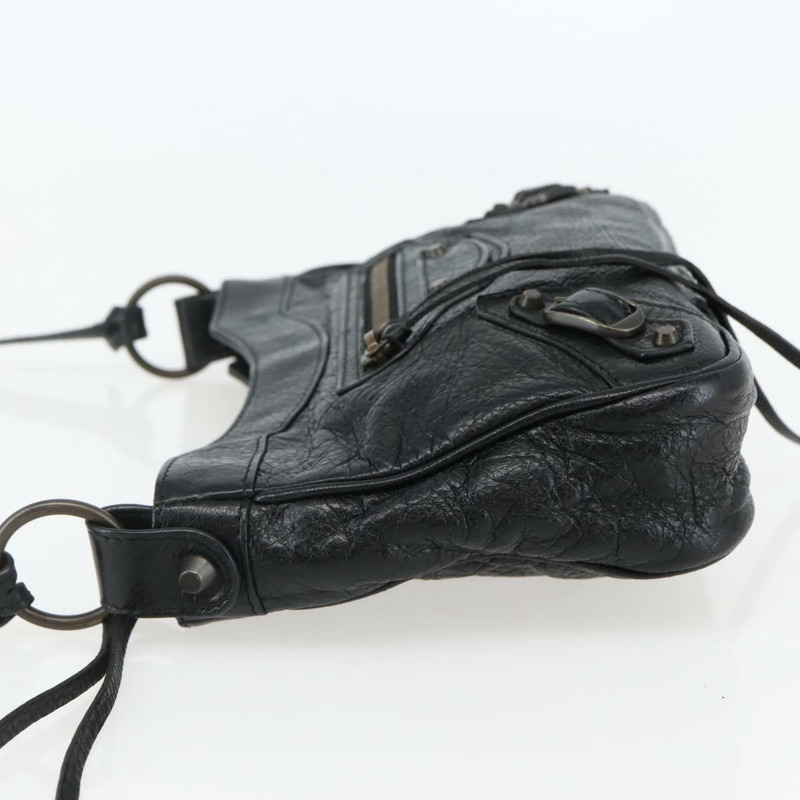 【日本直送】BALENCIAGA The Hip 單肩包 皮革 黑色 242803 正品 128176V-2