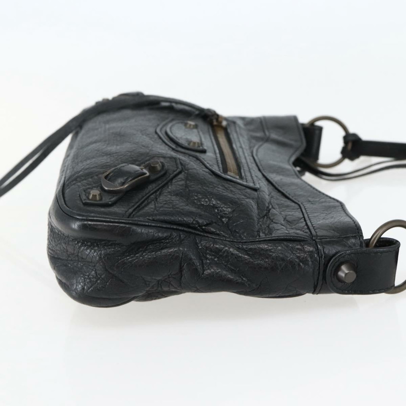 【日本直送】BALENCIAGA The Hip 單肩包 皮革 黑色 242803 正品 128176V-3