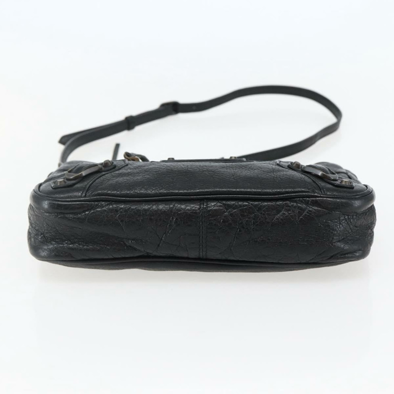 【日本直送】BALENCIAGA The Hip 單肩包 皮革 黑色 242803 正品 128176V-4