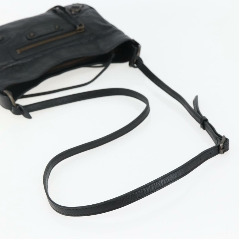 【日本直送】BALENCIAGA The Hip 單肩包 皮革 黑色 242803 正品 128176V-6