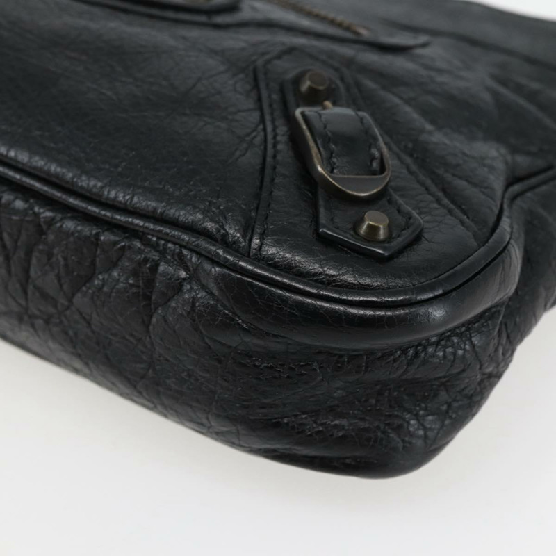 【日本直送】BALENCIAGA The Hip 單肩包 皮革 黑色 242803 正品 128176V-8