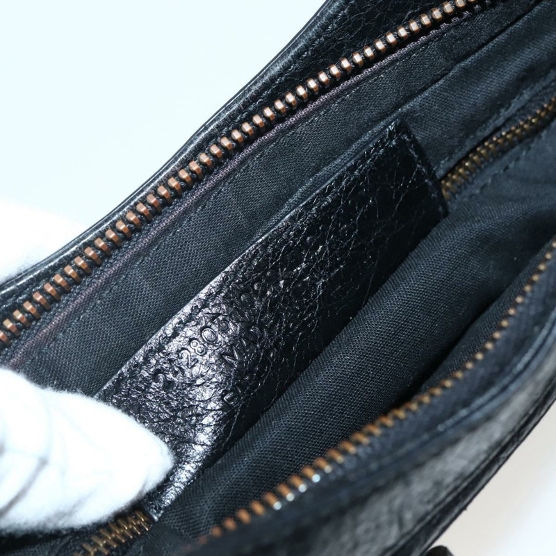 【日本直送】BALENCIAGA The Hip 單肩包 皮革 黑色 242803 正品 128176V-11