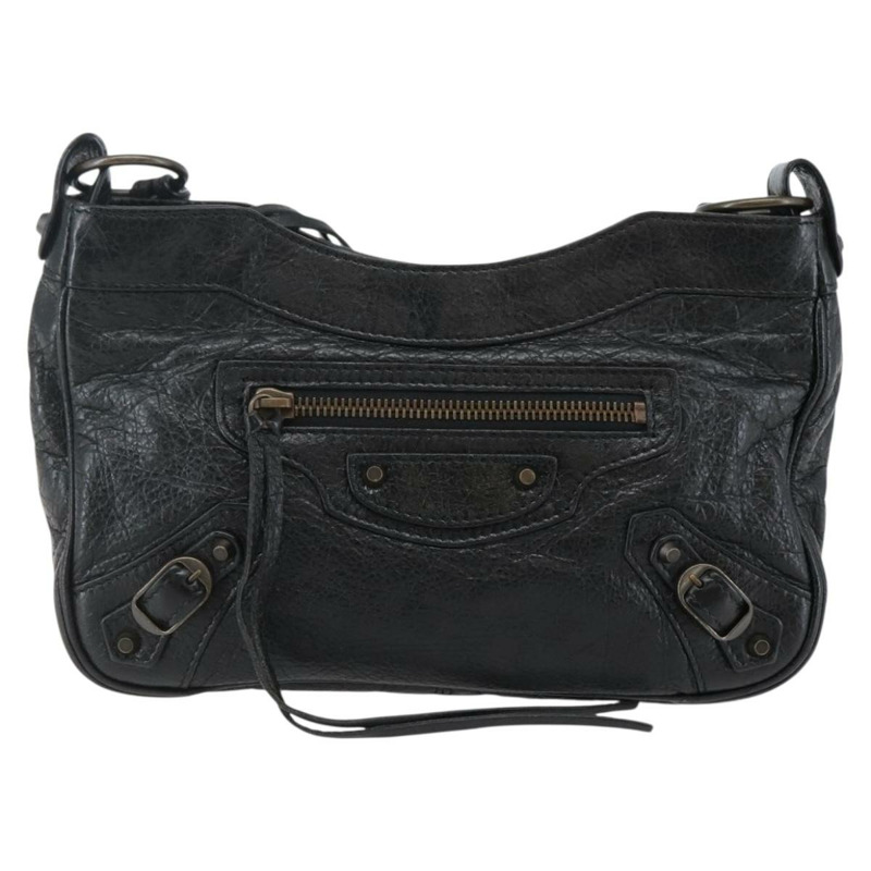 【日本直送】BALENCIAGA The Hip 單肩包 皮革 黑色 242803 正品 128176V-12